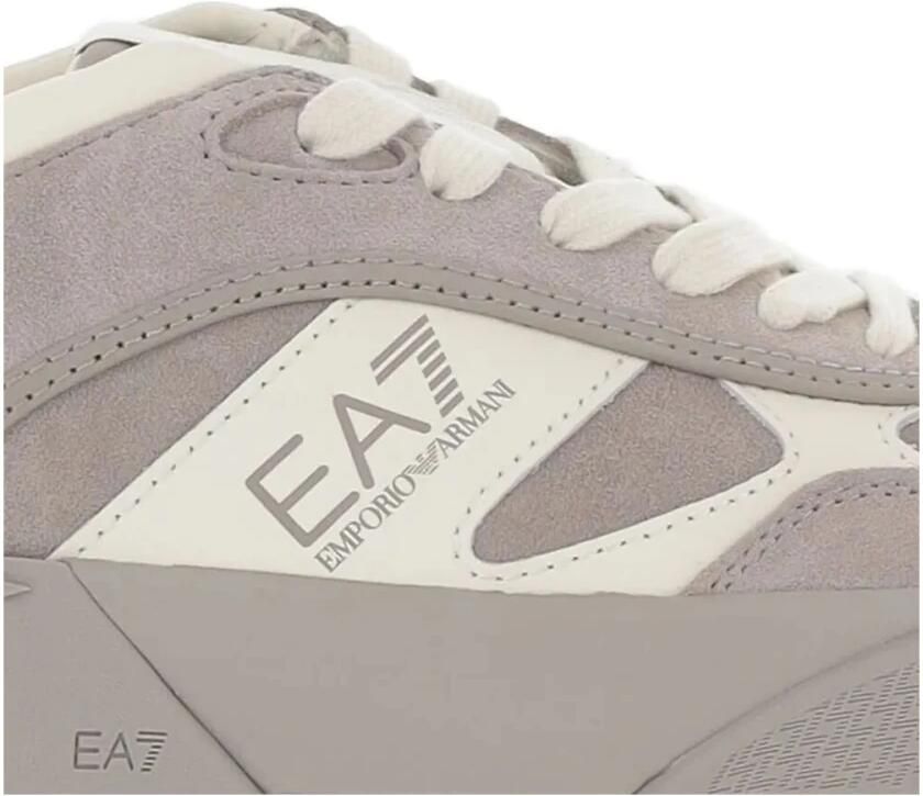 Emporio Armani EA7 Leren sneakers met gelaagde panelen en lage zool - Foto 2