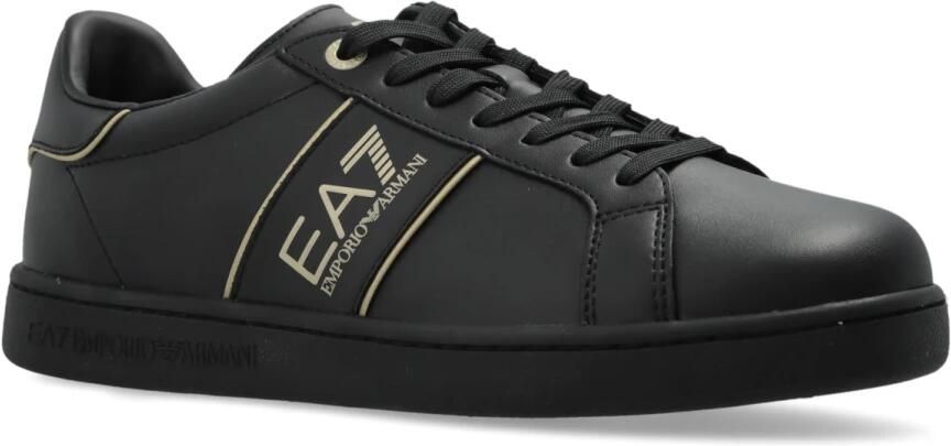 Emporio Armani EA7 Klassieke Sneakers met Vetersluiting Zwart Heren - Foto 10