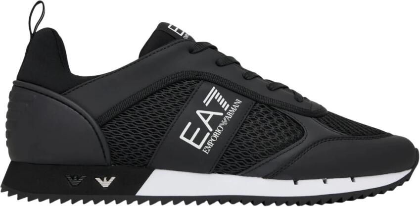 Emporio Ar i EA7 Mesh Panelled Lace-Up Running Shoes