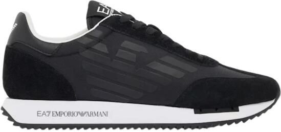 Emporio Armani EA7 Sneaker van textiel en suède
