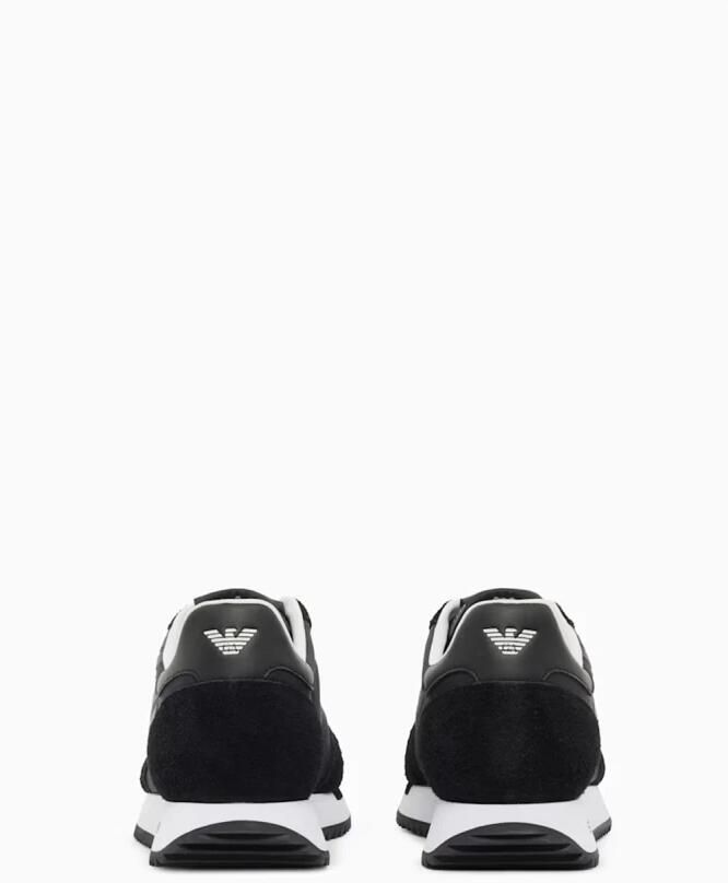 Emporio Armani EA7 Sneaker van textiel en suède - Foto 2