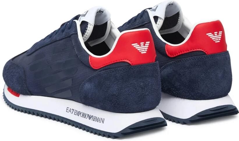 Emporio Armani EA7 Sneaker van textiel en suède - Foto 3