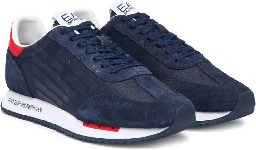Emporio Armani EA7 Sneaker van textiel en suède - Foto 4