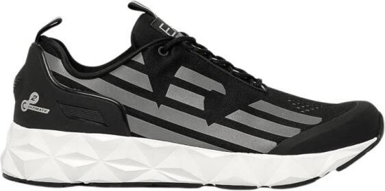 Emporio Armani EA7 Unisex Sneaker Hardlopen Training Mesh Rubber Zwart Zilver Black Heren