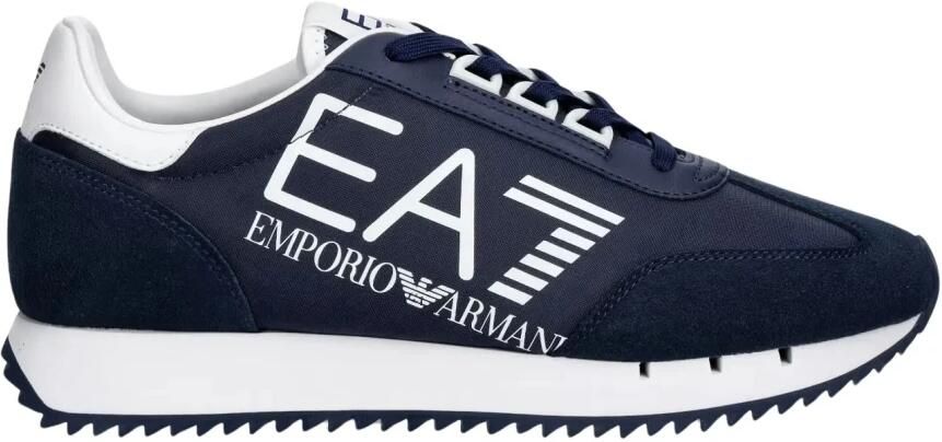 Emporio Armani EA7 Stoffen sneaker met suède details Vintage