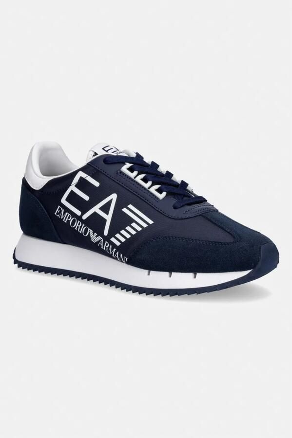 Emporio Armani EA7 Stoffen sneaker met suède details Vintage - Foto 2