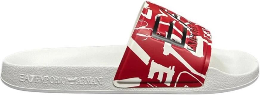 Emporio Armani EA7 Witte Flip Flops & Sliders voor Mannen