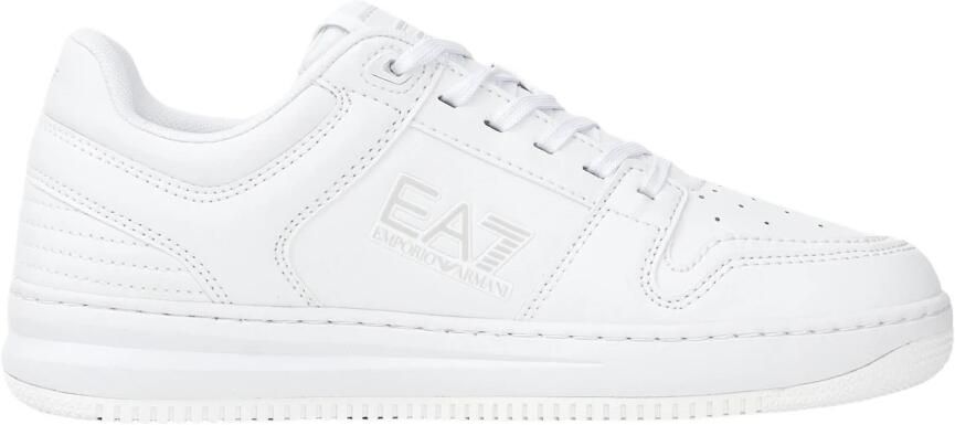Emporio Armani EA7 Witte Skate-geïnspireerde Lage Profiel Sneakers