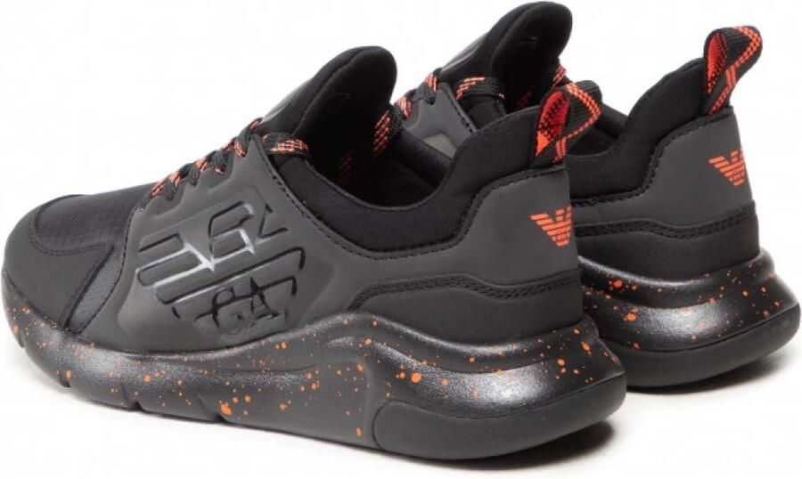 Emporio Armani EA7 Stijlvolle Zwart Oranje Sneakers - Foto 6