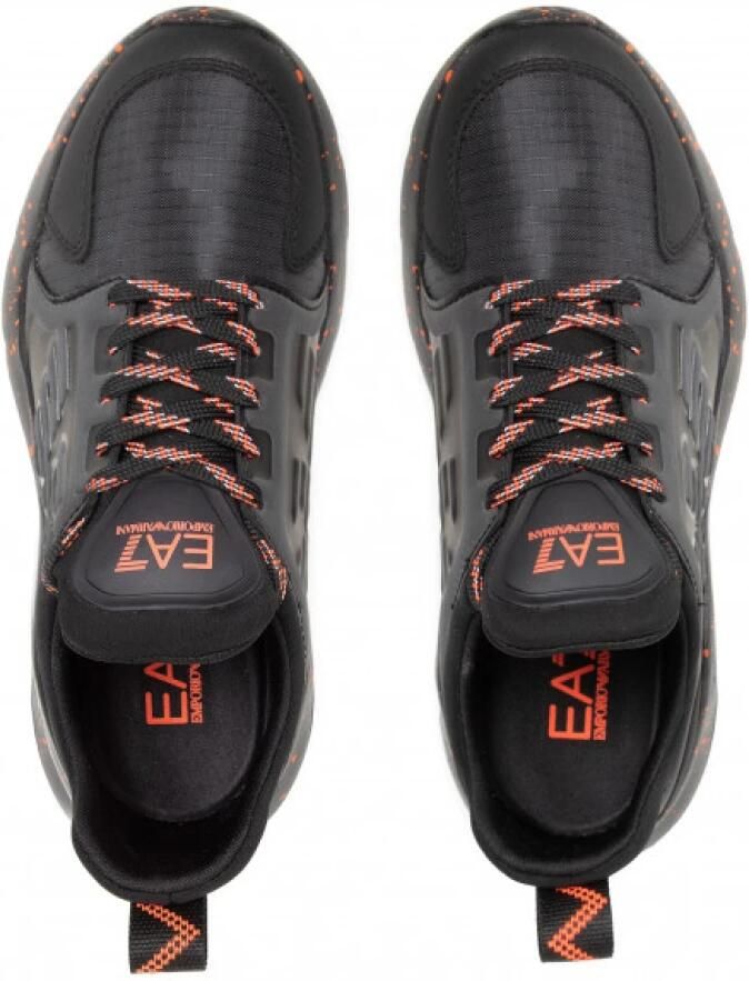 Emporio Armani EA7 Stijlvolle Zwart Oranje Sneakers - Foto 3