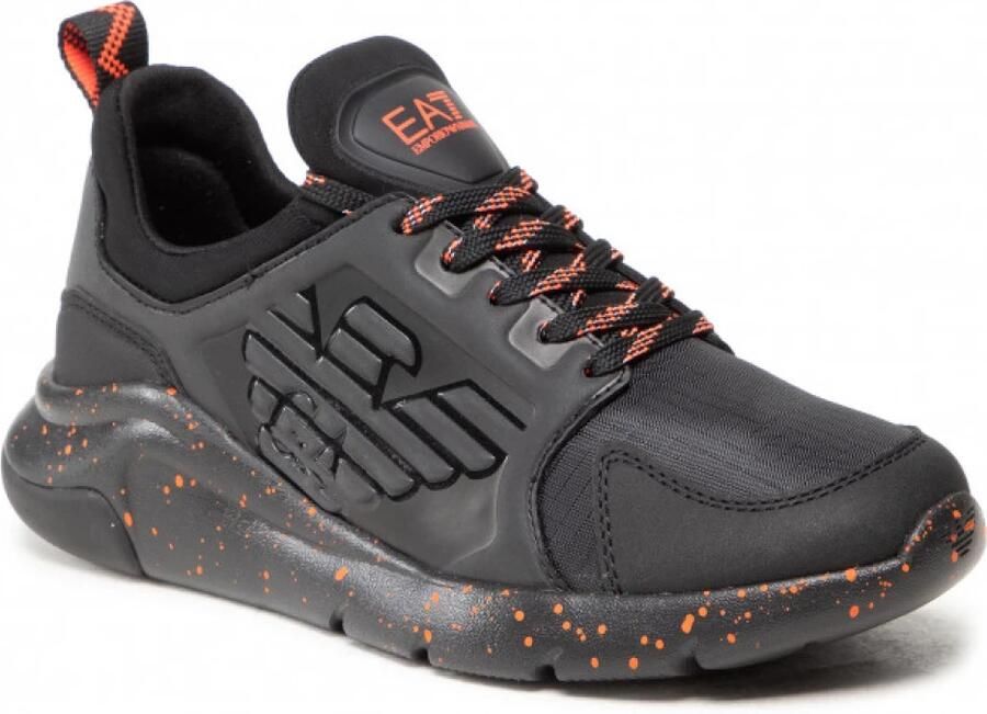 Emporio Armani EA7 Stijlvolle Zwart Oranje Sneakers - Foto 4