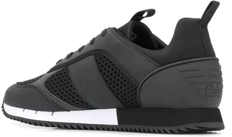 Emporio Ar i EA7 Logo Sneakers met Treklipje en Merk Binnenzool Zwart - Foto 3