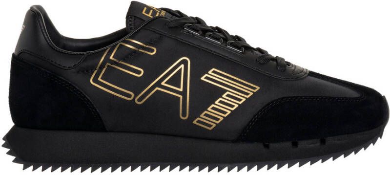 Emporio Ar i EA7 Zwarte Casual Textiel Sneakers met 3cm Rubberen Zool Black - Foto 11