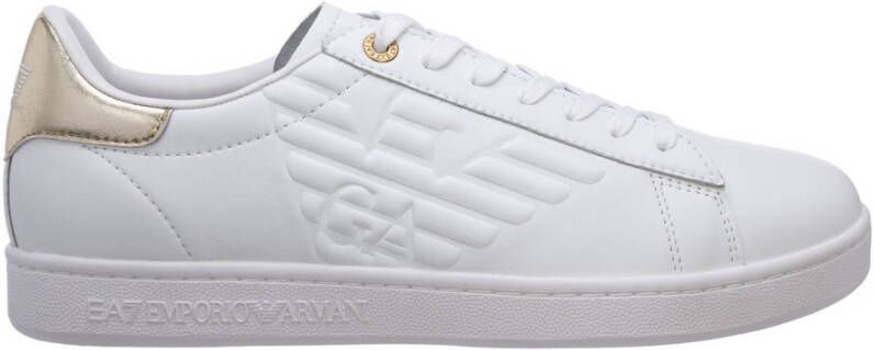 Emporio Armani EA7 Witte leren sneakers met adelaarslogo White Dames - Foto 11