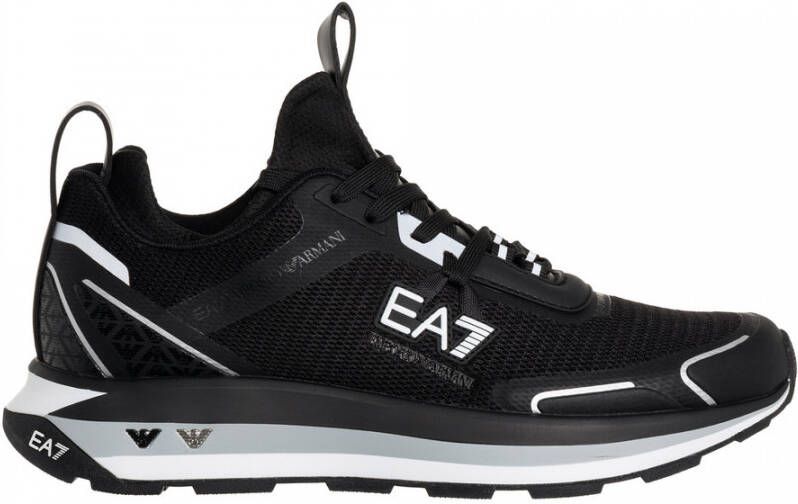 Emporio Armani EA7 Zwarte Witte Mesh Sneaker voor Hardlopen en Training Black Heren - Foto 2