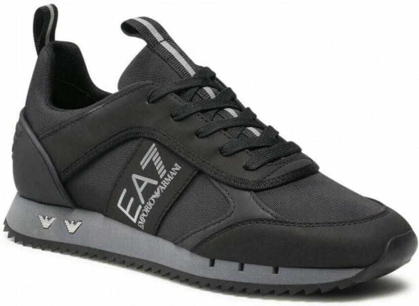 Emporio Armani EA7 Nieuwe Armani Noir Sneakers met Zilveren Logo Black Heren - Foto 3