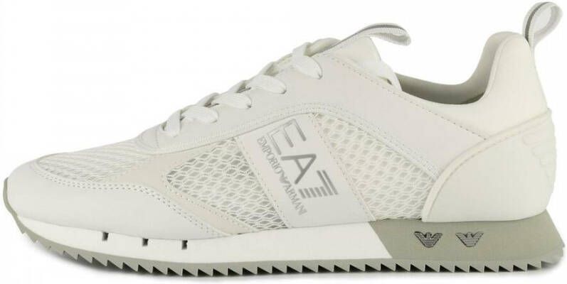 Emporio Ar i EA7 Witte Zilveren Mesh Sneaker Unisex Hardloopschoenen White - Foto 8