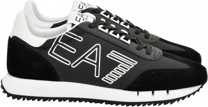 Emporio Ar i EA7 Zwarte Casual Textiel Sneakers met 3cm Rubberen Zool Black - Foto 13