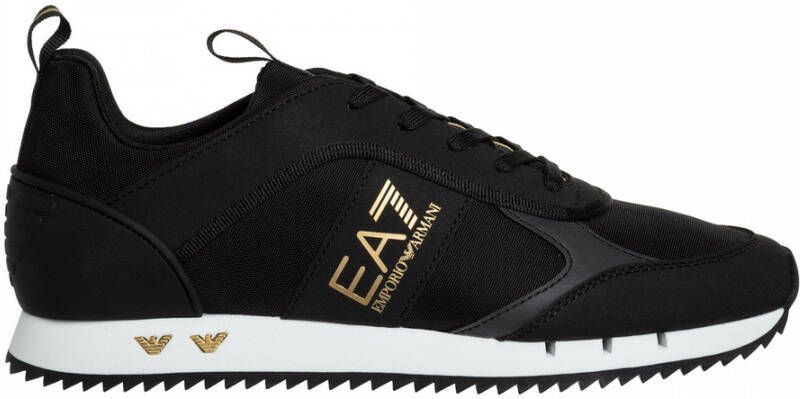 Emporio Armani EA7 Zwarte Gouden Witte Sneaker Unisex Hardloopschoen Black Heren