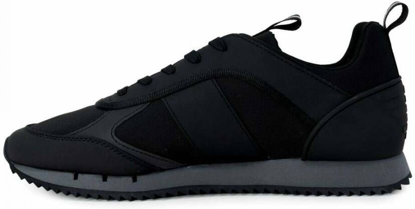 Emporio Armani EA7 Nieuwe Armani Noir Sneakers met Zilveren Logo Black Heren - Foto 6