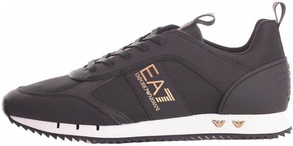 Emporio Armani EA7 Zwarte Gouden Witte Sneaker Unisex Hardloopschoen Black Heren