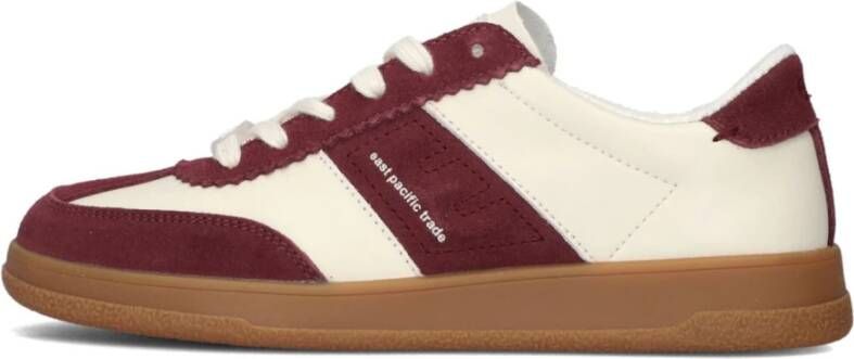 EAST PACIFIC TRADE Lage Sneakers Dames Santos-w Maat: 38 Materiaal: Suède Kleur: Rood