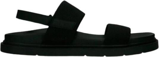 Ecoalf Zwarte Casual Nylon Sandalen met 3cm Rubberen Zool Black Dames