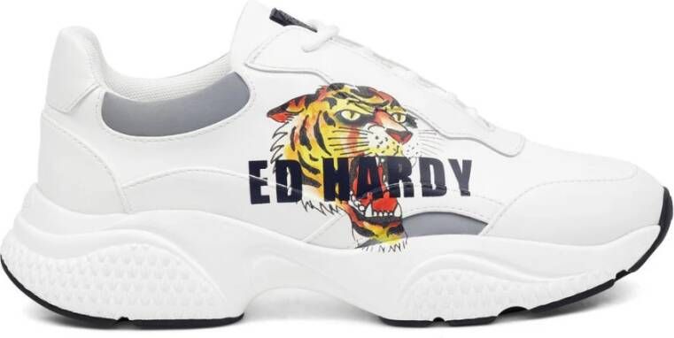 Ed Hardy Sneakers Insert runner-tiger-white multi