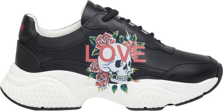 Ed Hardy Sneakers Insert runner-love black white