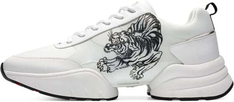Ed Hardy Tiger Runner Sneakers White Heren