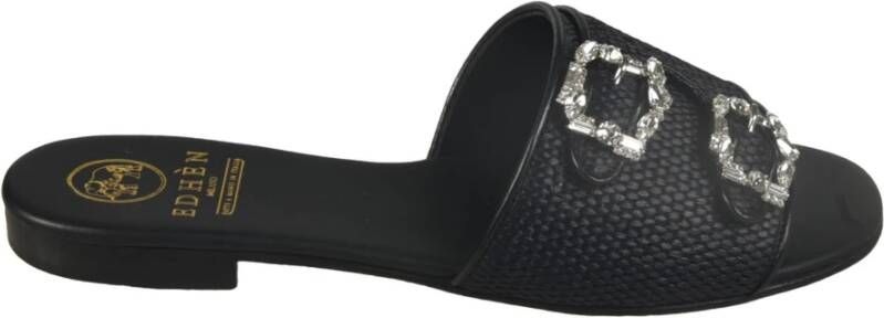 Edhèn Milano Zwarte Sandalen voor Dames Black Dames