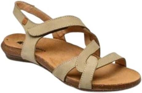 El Naturalista Flat Sandals Beige Dames