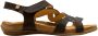 El Naturalista Zwarte leren sandalen met klittenbandsluiting - Thumbnail 1