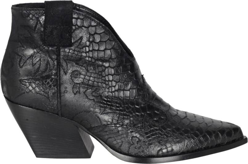 Elena Iachi Bloe Python Leren Enkellaars