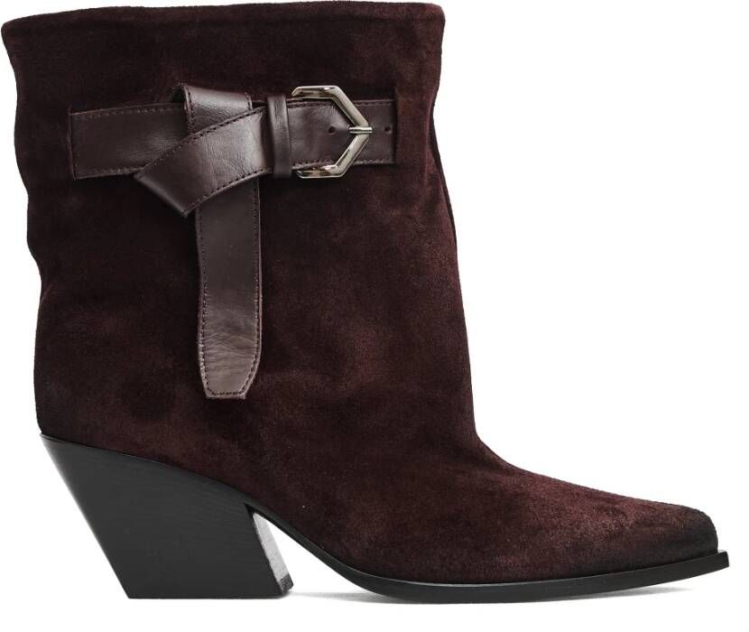Elena Iachi Bordeaux Enkellaarzen Damesschoenen