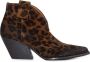 Elena Iachi Cheetah Suede Texan Enkellaarsjes - Thumbnail 1