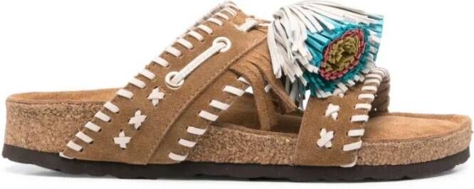 Elena Iachi Comfortabele suède slippers