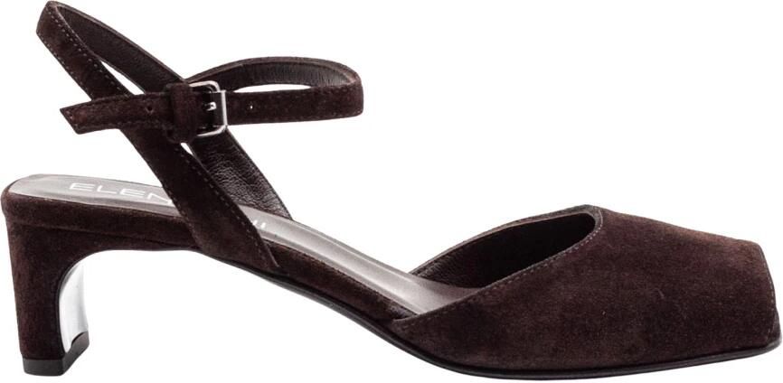 Elena Iachi Open-Toe Suède Sandaal