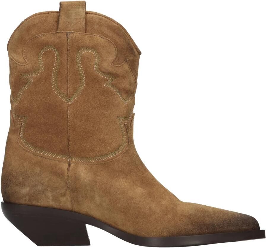 Elena Iachi Suede Texan Enkellaarsjes
