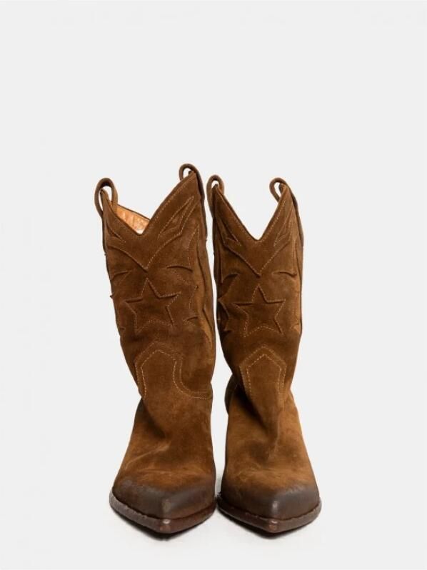 Elena Iachi Suède Texano Laarzen Vintage Stijl