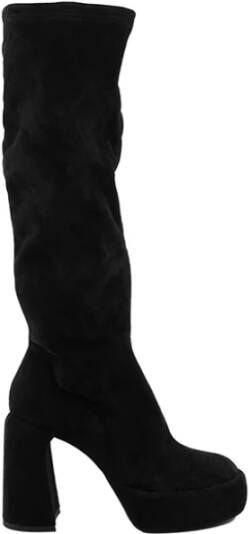 Elena Iachi Glamour-geïnspireerde Suede Hoge Laarzen