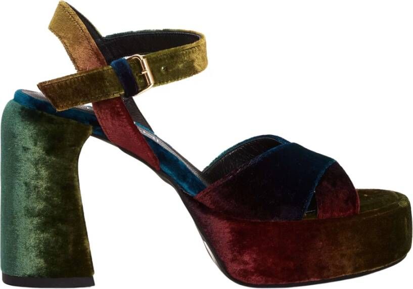 Elena Iachi Hoge hak sandalen voor elke gelegenheid Green Dames