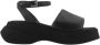 Elena Iachi Leren sandalen met 60mm rubberen sleehak - Thumbnail 1