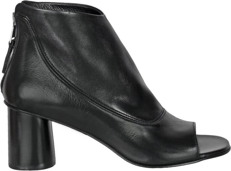 Elena Iachi Open Toe Leren Enkellaars met Hak