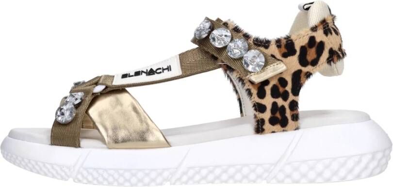 Elena Iachi Platte Sandalen