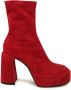 Elena Iachi Rode Enkellaarsjes Aw23 - Thumbnail 1