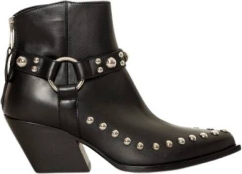 Elena Iachi Studded Leather Texano Boots