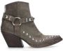 Elena Iachi Suede Texano Sand Laarzen met Rits Grijs Dames - Thumbnail 1