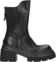 Elena Iachi Zwarte Leren Amfibische Laarzen Black Dames - Thumbnail 1