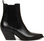 Elena Iachi Zwarte leren Beatles laarzen Black Dames - Thumbnail 1